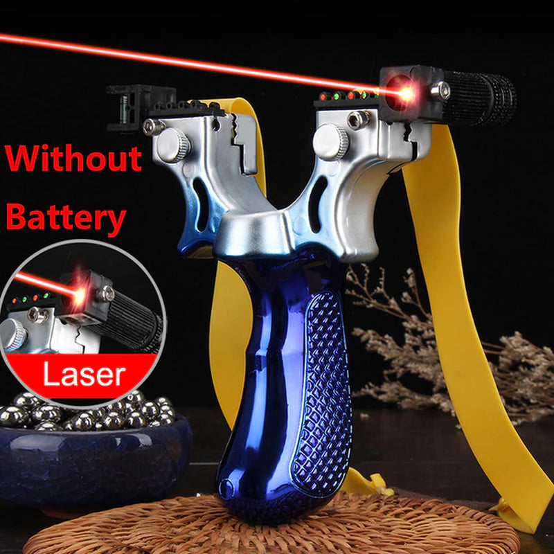 High-Power Laser Aiming Slingshot Outdoor Sports Hunting Shooting Catapult Competition Practice Using High Precision Solid