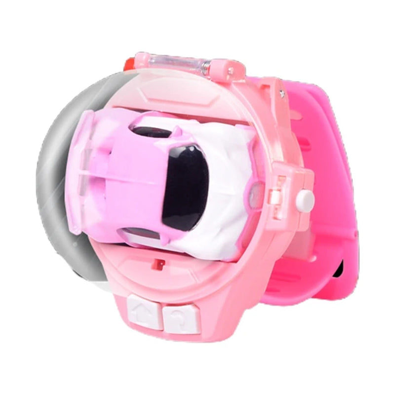 4 Color Options Car Wearable Watch Novelty RC Car Toy Watch Mini Watch Portable Car Cartoon Shape USB Charging Watch Car 2023