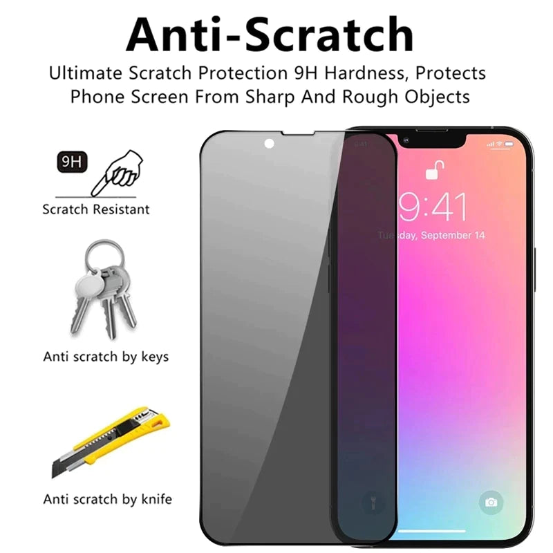 1-5Pcs Best Privacy Screen Protectors for Iphone 11 13 Pro Max Mini 7 8 plus Anti-Spy Glass for Iphone 14 12 Pro MAX X XR XS SE