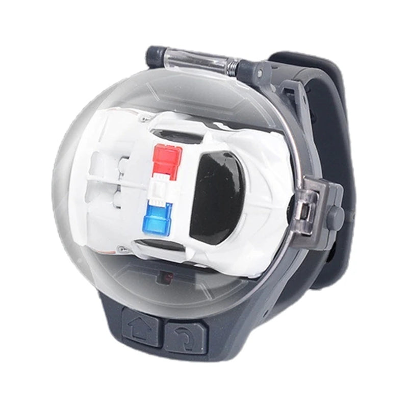 4 Color Options Car Wearable Watch Novelty RC Car Toy Watch Mini Watch Portable Car Cartoon Shape USB Charging Watch Car 2023